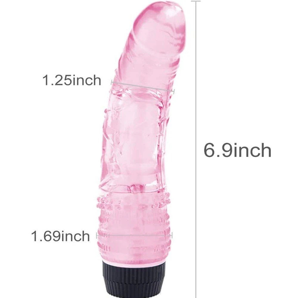 Erox Vibes Waves Pink Kademeli Titreşimli 18 Cm Jel Vibratör