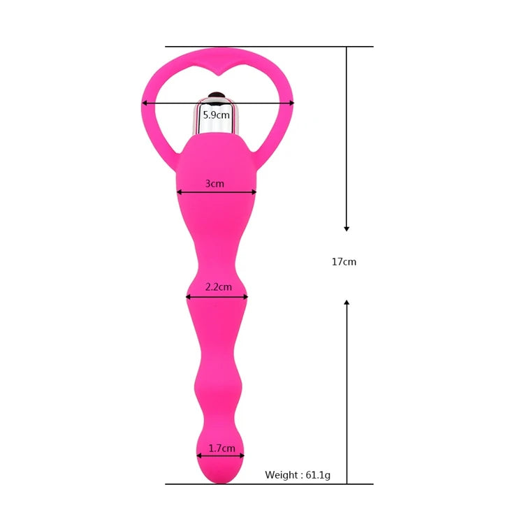 Erox Anal Fantasy Boğumlu 10 Mod Titreşimli Anal Vibratör-Pink