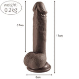 Shequ Dildo Series Addison 17 Cm Realistik Zenci Penis