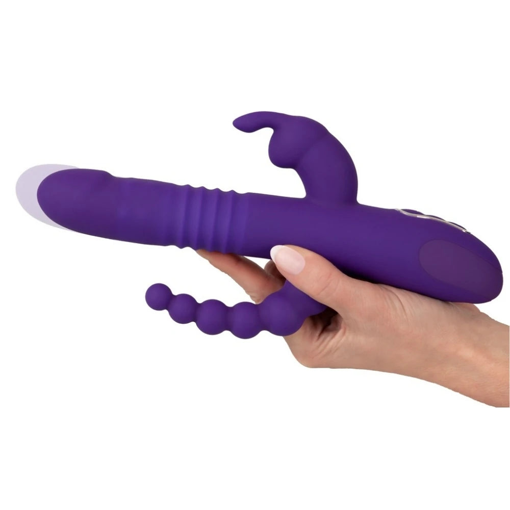 Sweet Smile Thrusting Pearl Triple İleri Geri Hareketli 3 Bölge Uyarıcılı Vibratör