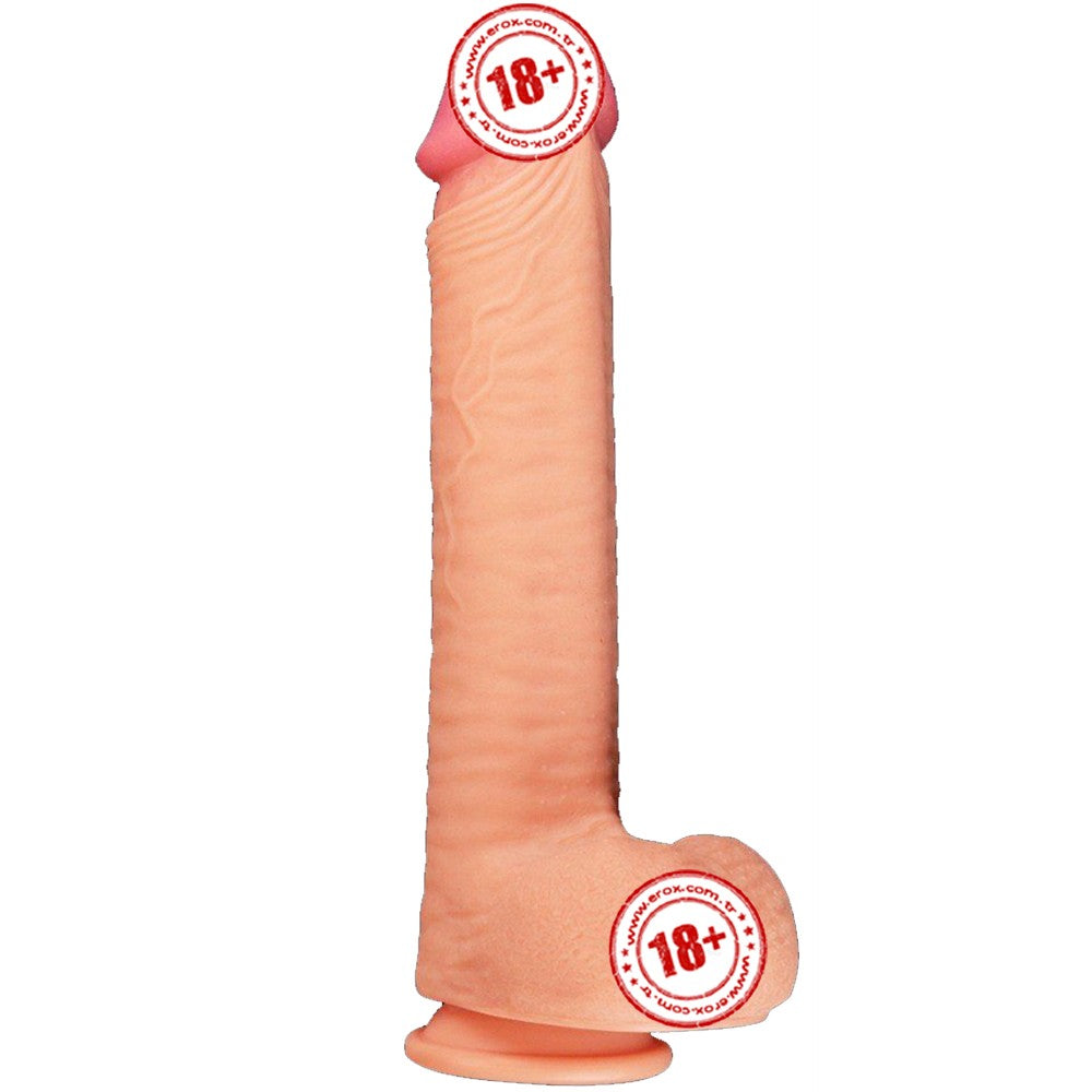 Lovetoy Dual Layered Platinum Silicone Cock 30 cm Realistik Penis LV411013