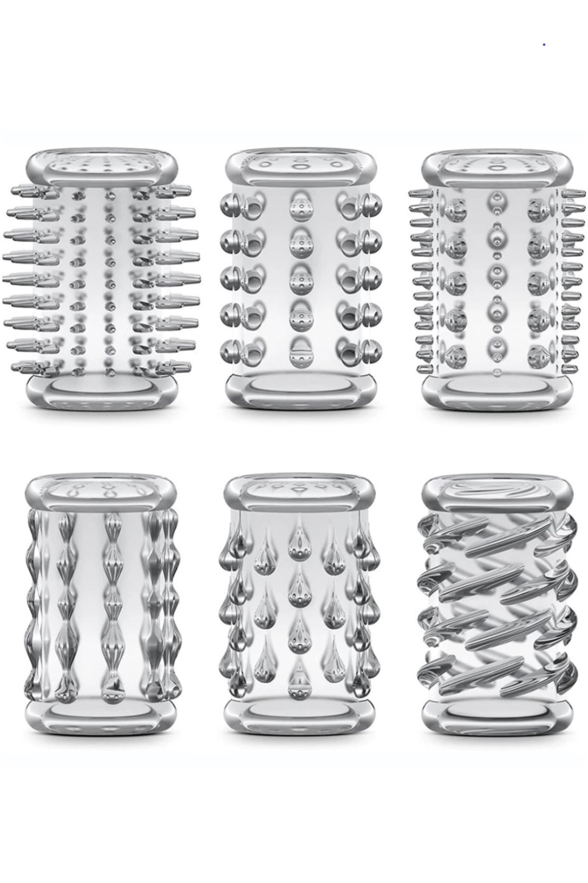 Stretchy 6 Farklı Silikon Penis Kılıfı Set