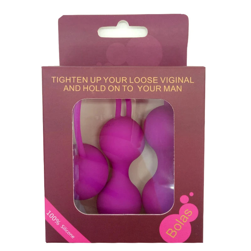 Erox Kegel Balls Exercisers Metal Ağırlıklı Kegel Egzersiz Topu Set-Purple