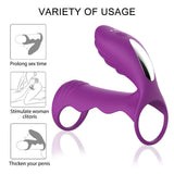 Erox The Cock Ring Clitoral Stimulation Penis Kafesi-Purple