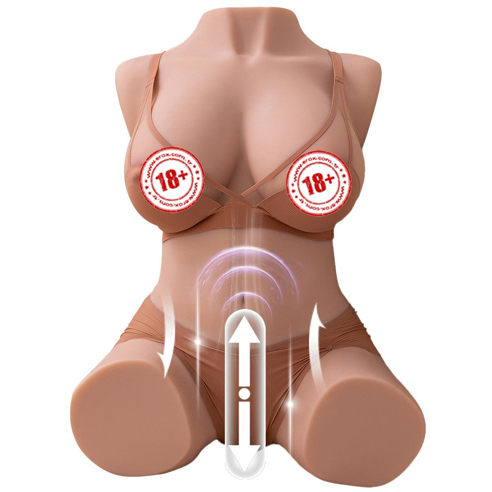 Shequ Dania Doll İtme Fonkiyon İskelet Yarım Vücut Masturbator SQ-MAT20017