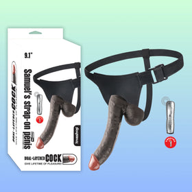 Erox Strap-On Samuel Titreşimli Belden Bağlamalı Realistik Zenci Dildo