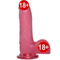 Doc Johnson Crystal Jellies 18 Cm Thin Cock With Balls Pink
