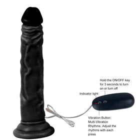 Xise Dildo Series Naturo 18.5 cm Titreşimli Realistik Penis XS-WBC10024-Black