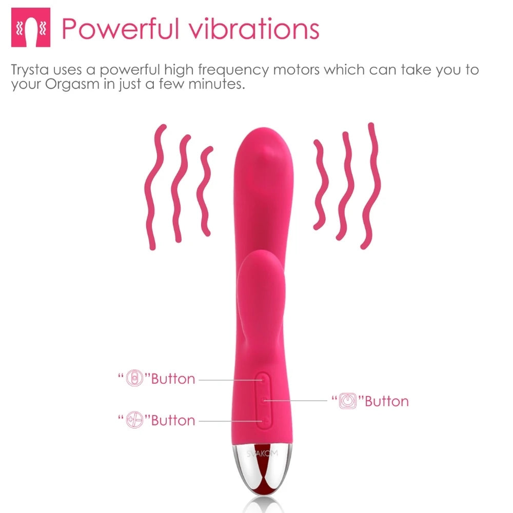 Svakom Trysta Hedefli Dönen G-Spot Rabbit Vibratör-Pink