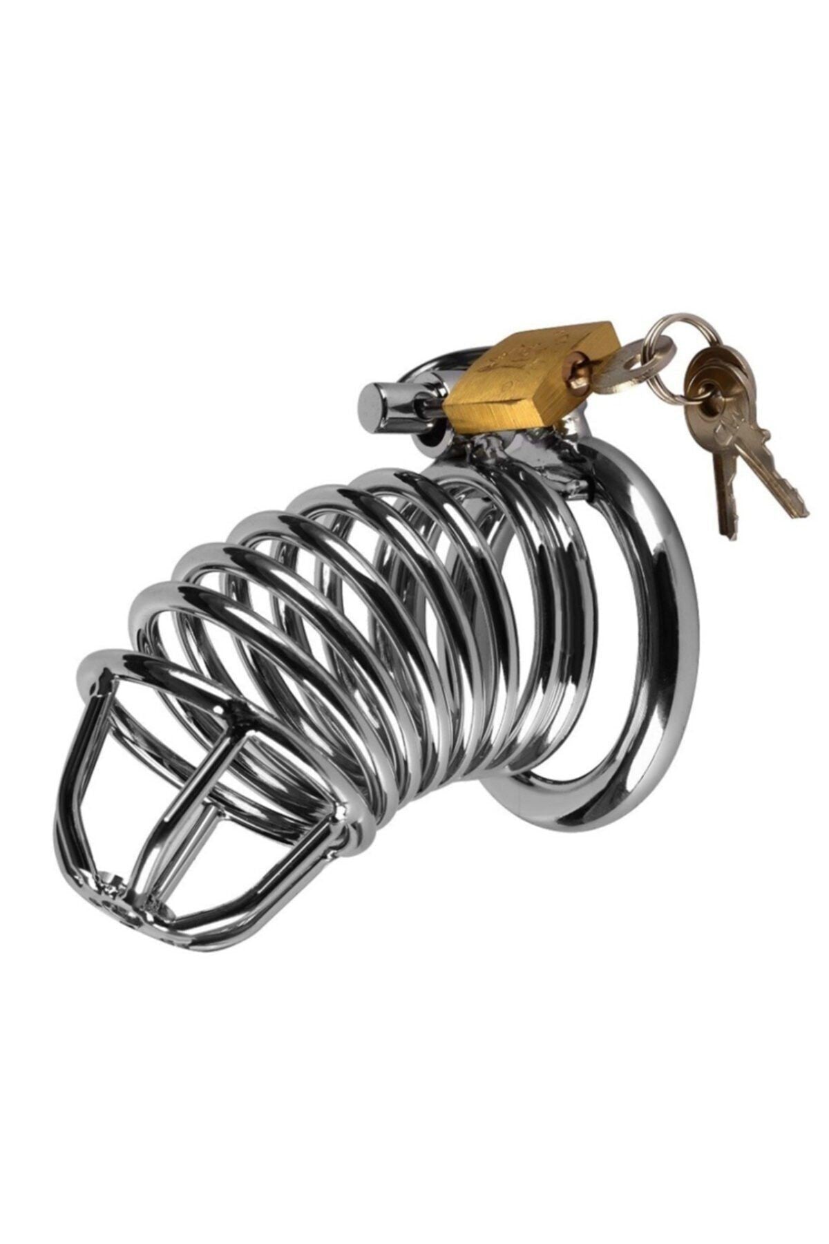 Lüks Kaliteli Mükemmel Metal Jailed Metal Chastity Cage Penis Kafesi Kilidi