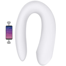 Satisfyer Double Fun Telefon ve Uzaktan Kumanda Kontrollü Vibratör-White