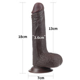 Lovetoy Sliding Skin Dildo Hareketli Deri Özellikli 18 Cm Realistik Zenci Penis