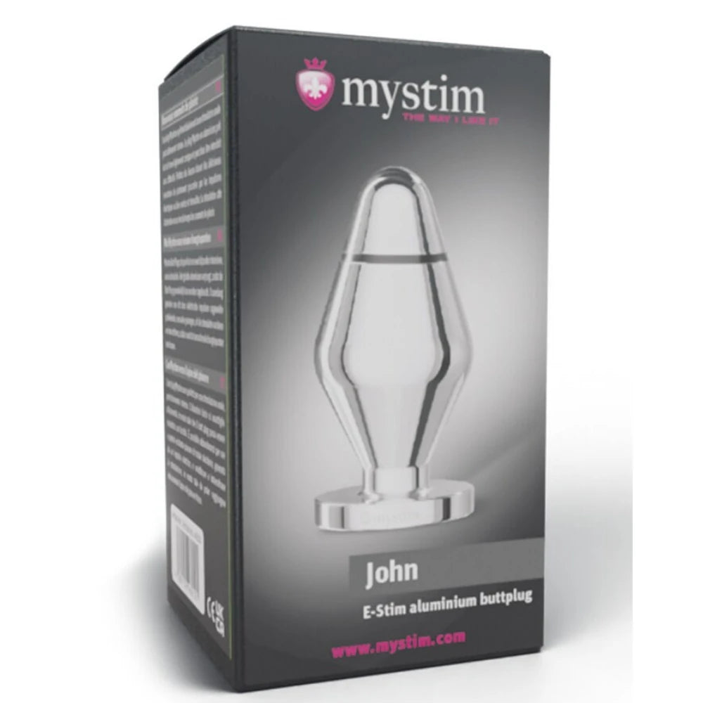 Mystim E-stim Butt Plugs John Metal Anal Plug-Large
