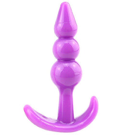 Erox Anal Fantasy Ribbled Silicone Jelly Butt Plug Anal Alıştırıcı-Purple