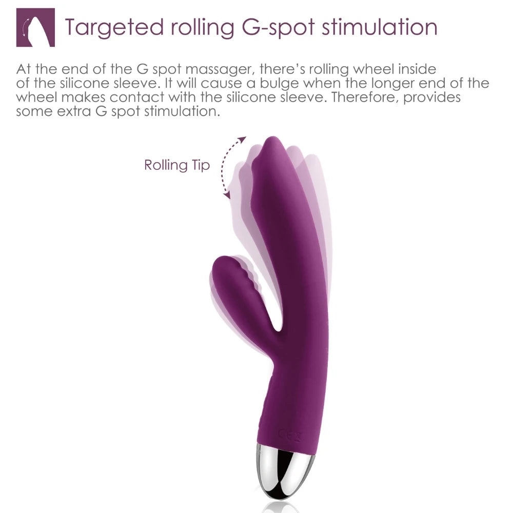 Svakom Trysta Hedefli Dönen G-Spot Rabbit Vibratör-Purple
