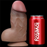 Lovetoy Dual Layered Platinum Silicone 18 Cm Gerçekci Kalın Realistik Penis