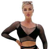 Erox Fantasy Wear File Çorap Büstiyer Takım Seksi Vücut Çorabı