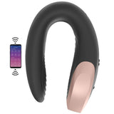 Satisfyer Double Love Telefon ve Kumanda Kontrollü Vibratör-Black