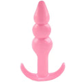 Erox Anal Fantasy Ribbled Silicone Jelly Butt Plug Anal Alıştırıcı-Pink