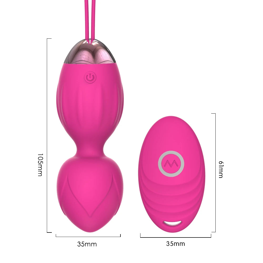 Erox Exuis Balls Uzaktan Kumanda Kegel Egzersiz Vibratörü Mor