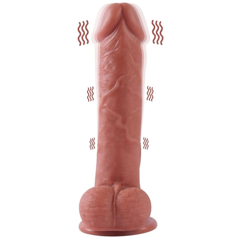 Shequ Dave Vibrating Dildo 21.5 Cm Kemerli Boşalabilir Realistik Penis SQ-WBD10142-V
