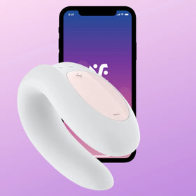 Satisfyer Double Joy Telefon Uyumlu Çiftler İçin Vibratör-White