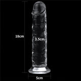 Lovetoy Flawless Clear Dildo 18 cm Realistik Jel Penis