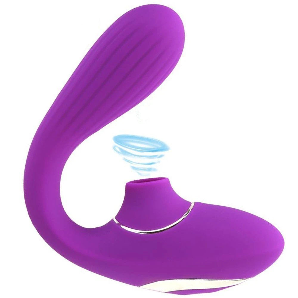 Erox Sucking İn Vibration Çift Yönlü Emiş Güçlü Partner Vibratör Mor