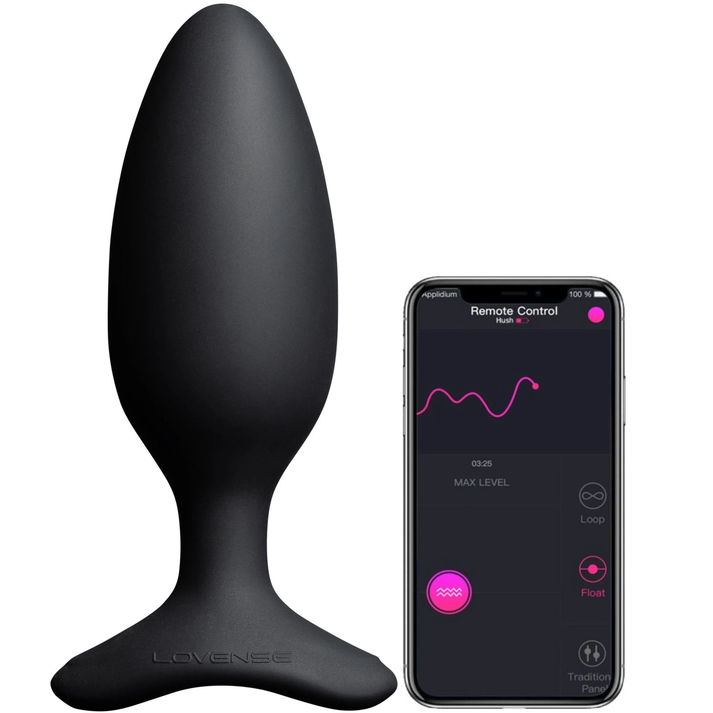 Lovense Hush 2 Butt Plug M 45 mm Telefon Kontrollü Anal Vibratör