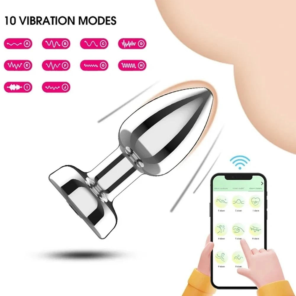 Erox The Anal Fantasy Telefon Uyumlu 10 Mod Metal Anal Vibratör