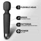 Erox Massage Vibes Black 20 Mod Usb Şarjlı Masaj Vibratör