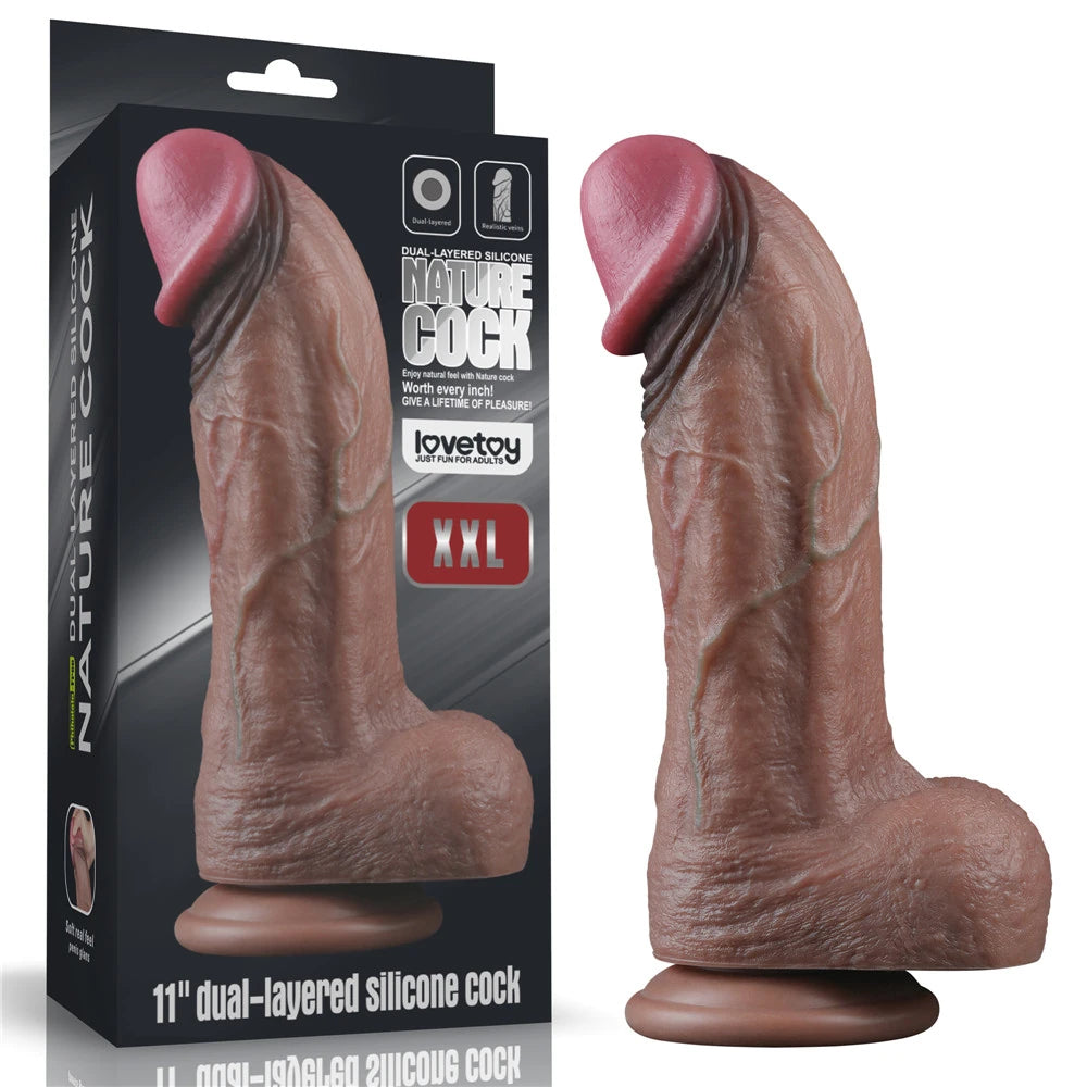Lovetoy Dual Layered Silicone Cock 28 Cm Büyük Realistik Penis LV411062