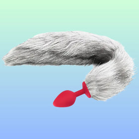 Erox The Anal Fantasy Tail Kırmızı Silikon Tilki Kuyruklu Anal Plug