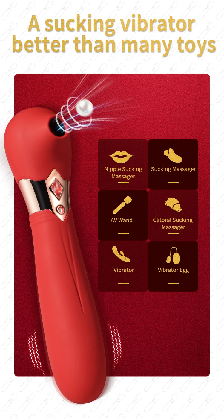 Wowyes S4 Sucking Massager Klitoris Emiş Güçlü Vibratör-Red