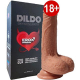 Erox Natural Texture 19 cm Çift Katmanlı Realistik Penis