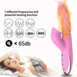 Dibe Angelia Thrusting İleri Geri Hareketli Dilli Rabbit Vibratör-Purple