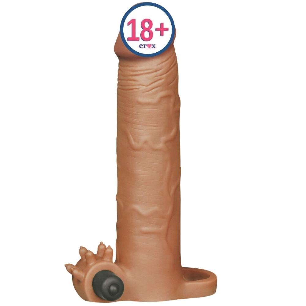 Lovetoy X-Tender Titreşimli 6.5 cm Dolgulu Melez Realistik Penis Kılıfı