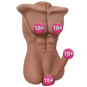 Xise Daniel Yarım Vücut Realistik Penisli Erkek Masturbator XS-MA30008-Brown
