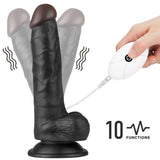 Lovetoy Easy Strapon 20 cm Kemerli Titreşimli Zenci Penis