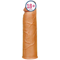 Lovetoy Pleasure X-Tender 3 cm Dolgulu Melez Realistik Penis Kılıfı