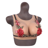 Bodysuit Crossdresser Brown Askılı Giyilebilir Silikon Göğüs L Beden