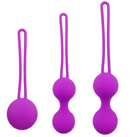 Erox Kegel Balls Exercisers Metal Ağırlıklı Kegel Egzersiz Topu Set-Purple
