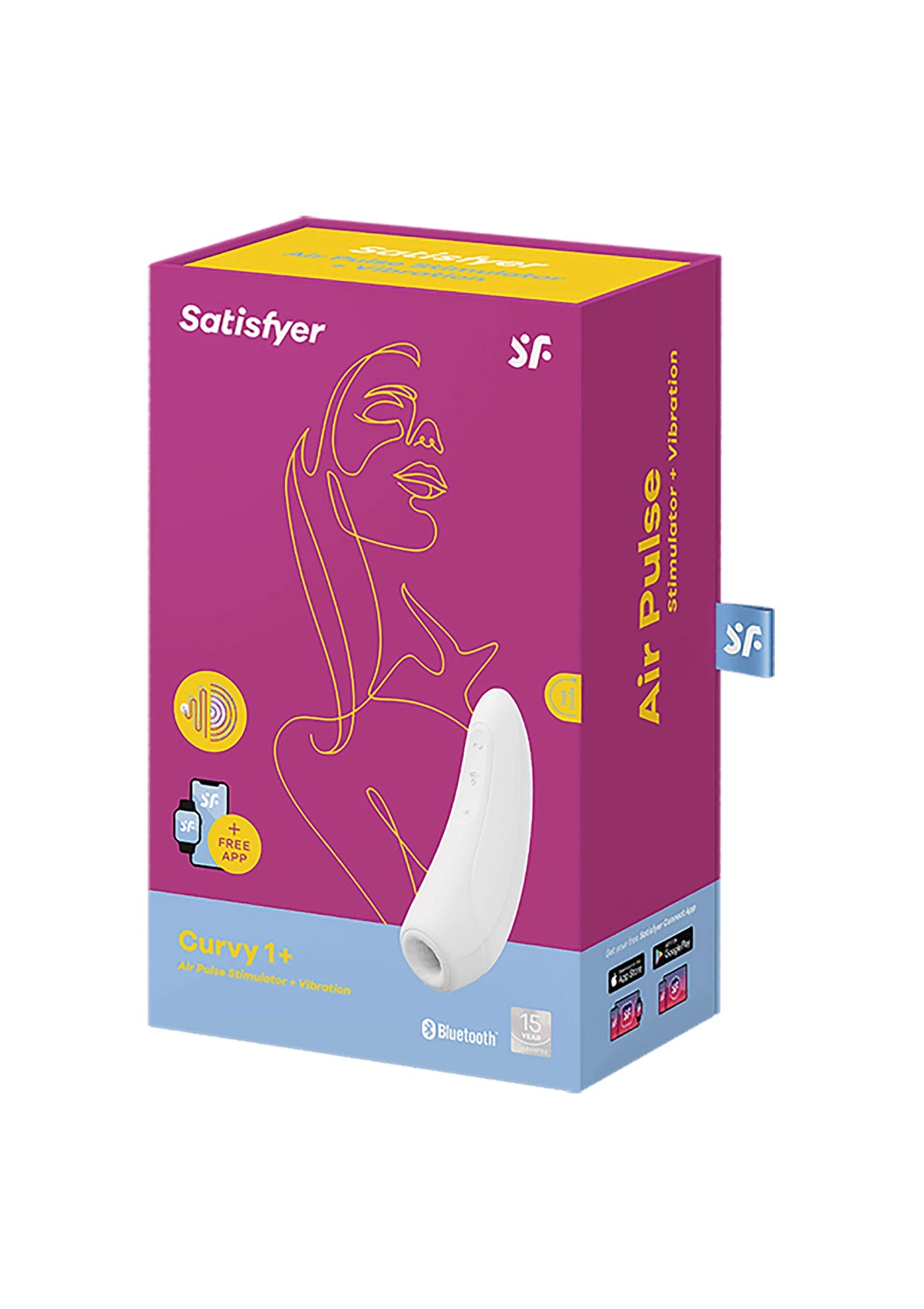 Satisfyer Curvy 1+ White Telefon Kontrollü Emiş Vibratör