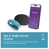 We-Vibe Sync Go App-Controlled Couple Vibrator - Aqua