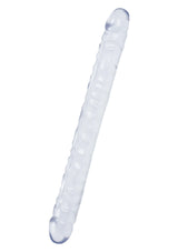 Doc Johnson Cyrstal Jellies 45 Cm Çift Taraflı Realistik Jel Penis-Şeffaf