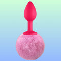 Erox Luxury Pink Silicone Bunny Tail Lilac Kuyruklu Anal Plug