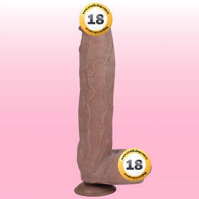 Erox Dildo Series Double Layer Hareketli Deri Büyük Realistik Penis
