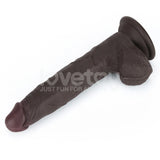 Lovetoy Sliding Skin Pro II Dual Layer Silicone Dong Black Realistik Penis LV417206