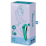 Satisfyer Dual Kiss Telefon Kontrollü Emiş Güçlü Vibratör-Green