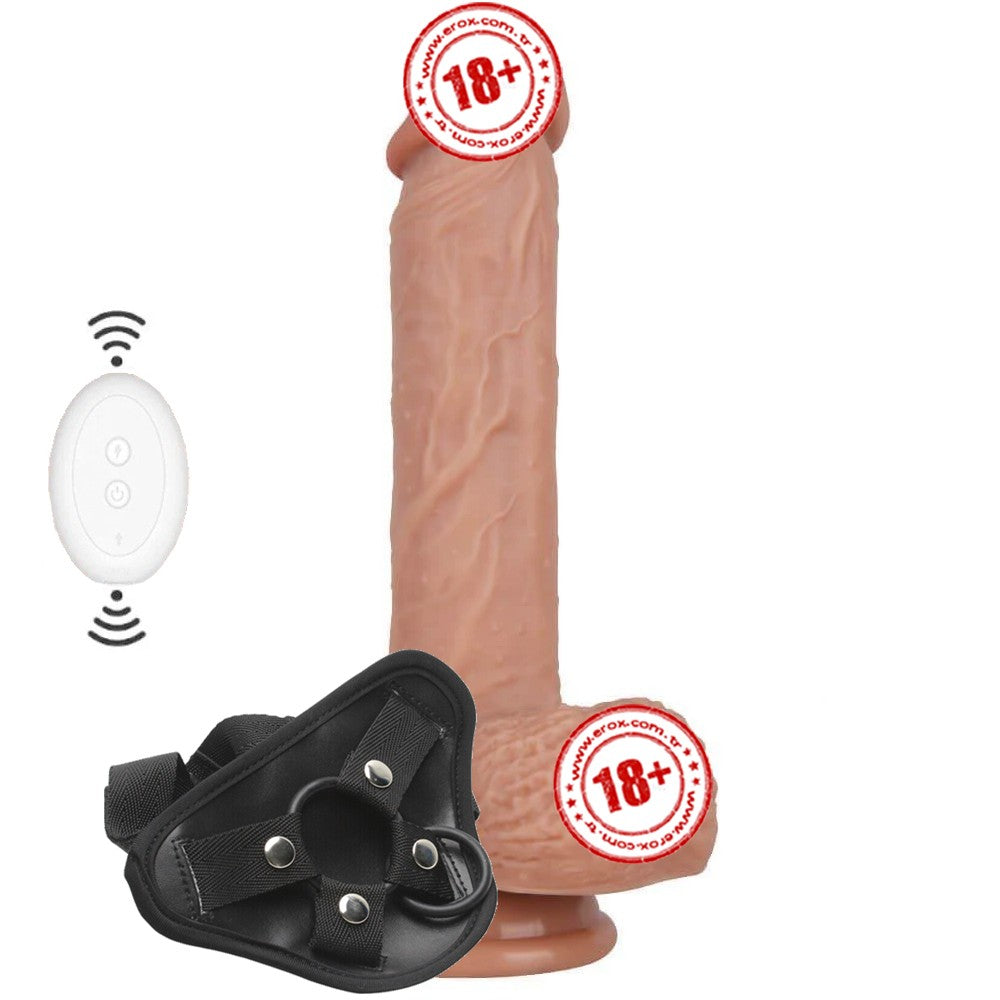 Simulation Of Skin Rotating Dildo 22 Cm Kemerli Dönebilen Hareketli Penis